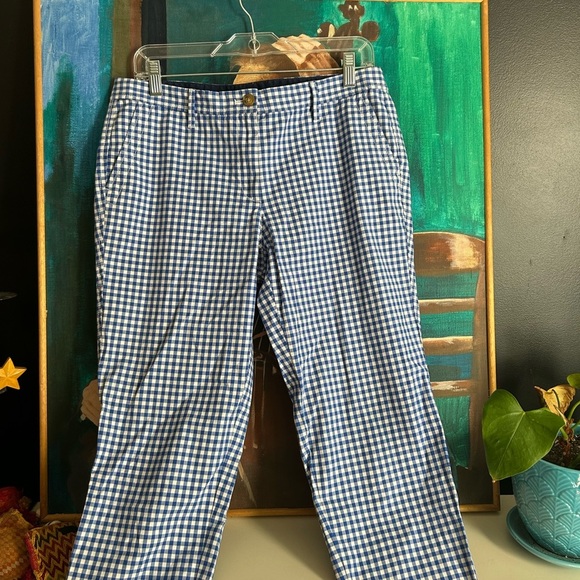 Talbots Petite Blue and White Checkered Cropped Pants 6P - Picture 16 of 16